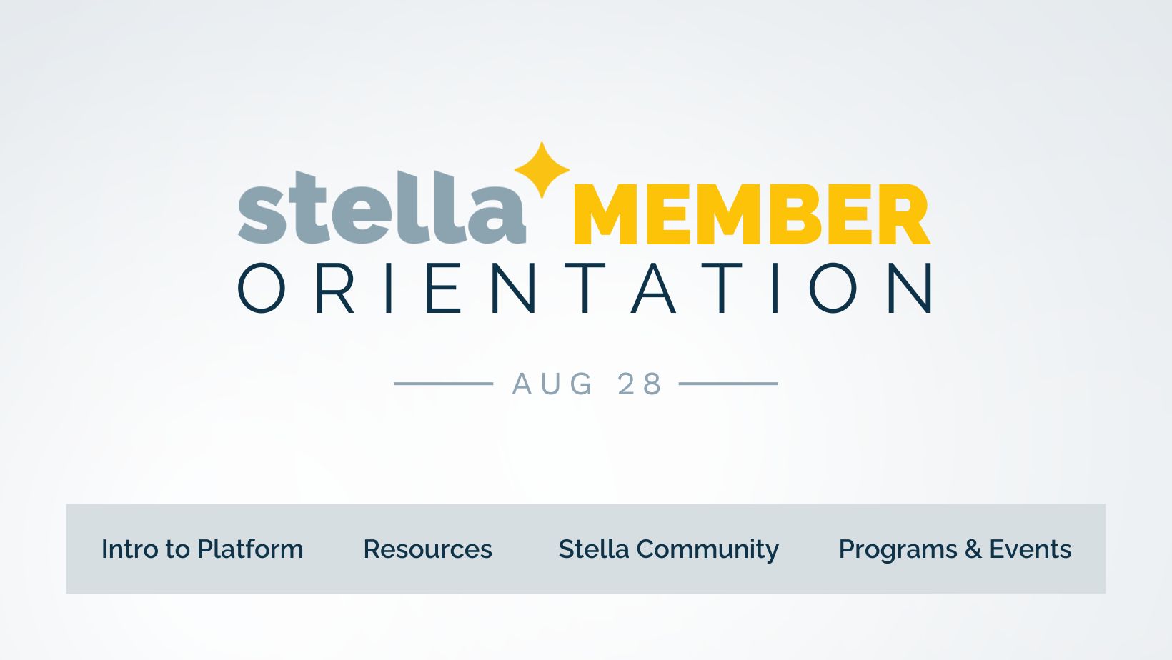 August 28 Orientation banner