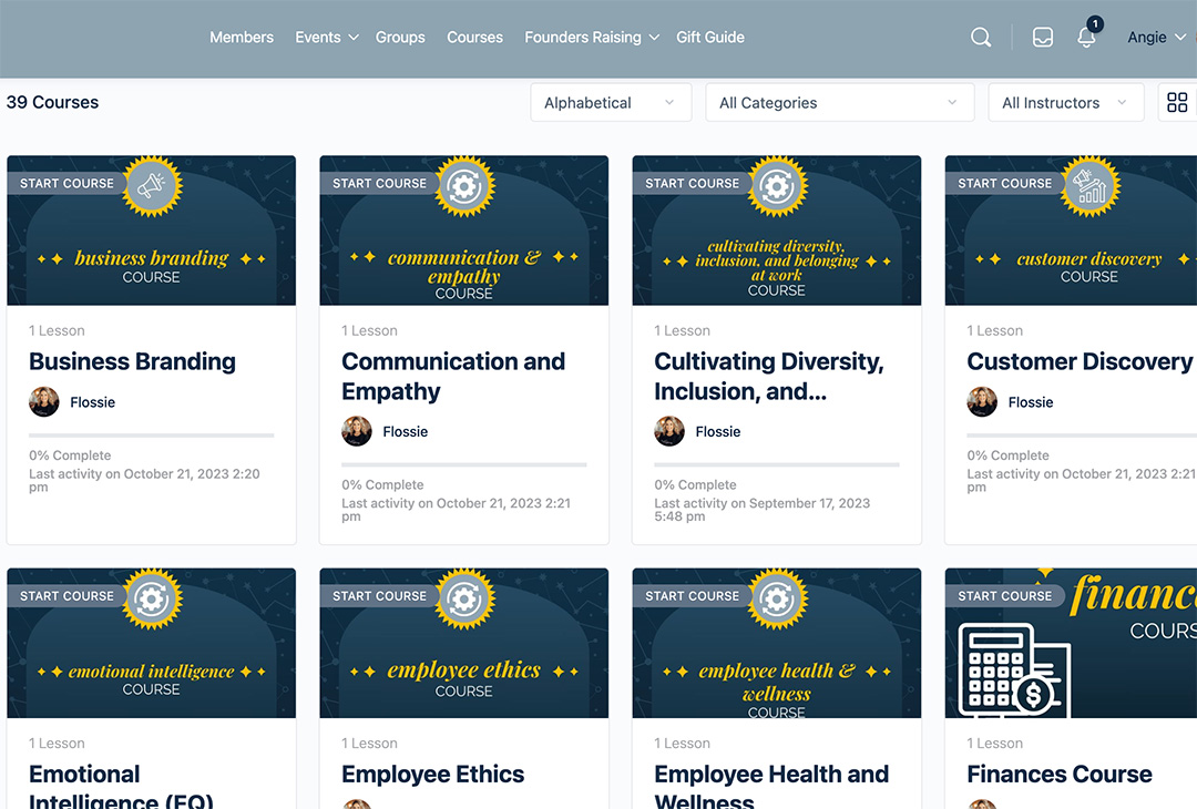 courses image courses dashboard