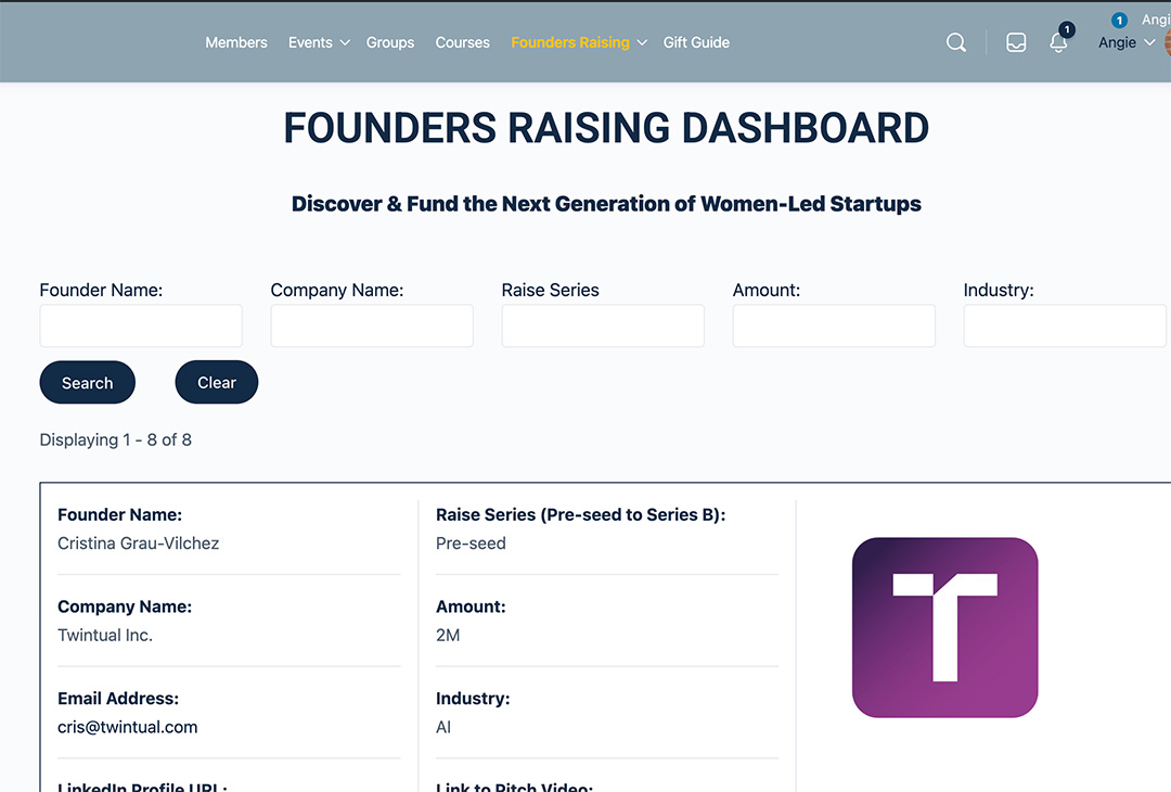 founders raising dashboard founders raising dashboard